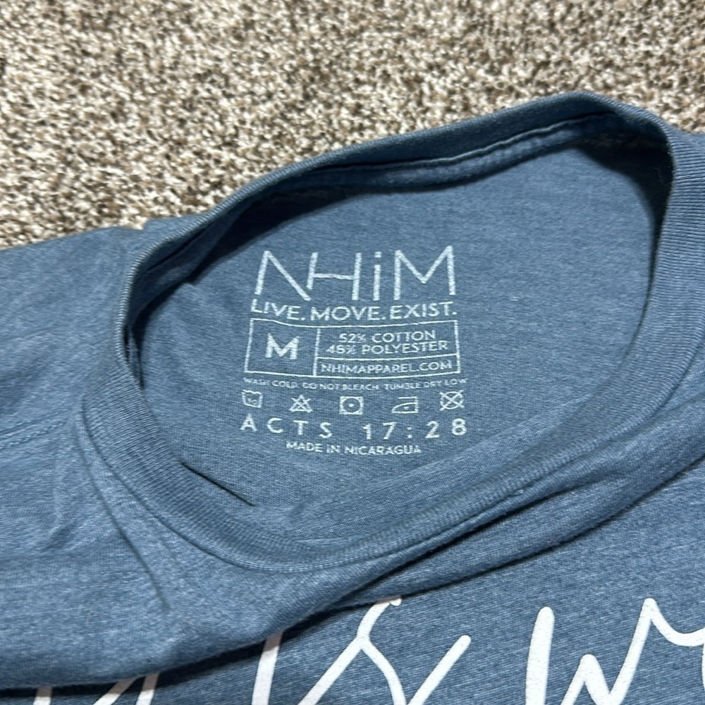 NHim It Is Well women’s long sleeve t-shirt. Blue. Bible. Christian. Church - Picture 4 of 6